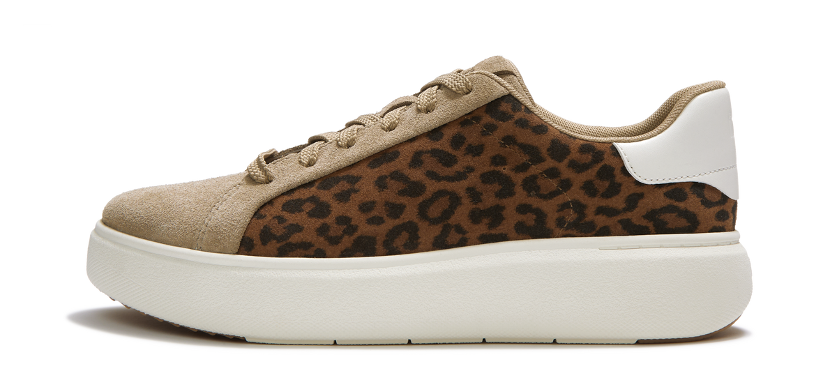 FitFlop - RTG Suede Leopard Lace-Up Trainers