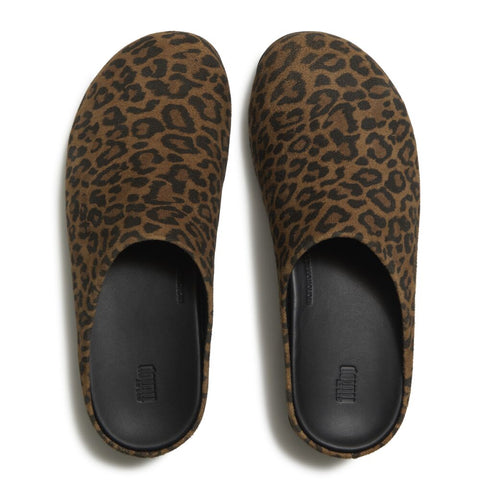FitFlop - Shuv Suede Leopard Mules