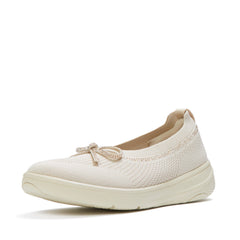 FitFlop - Super-Q Bow Crystal-Trim Knit Ballet Flats