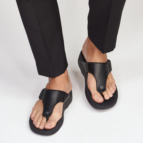 FitFlop - Trakk II Mens Leather Flip-Flops