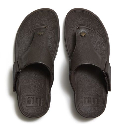 FitFlop - Trakk II Mens Leather Toe-Post Sandals