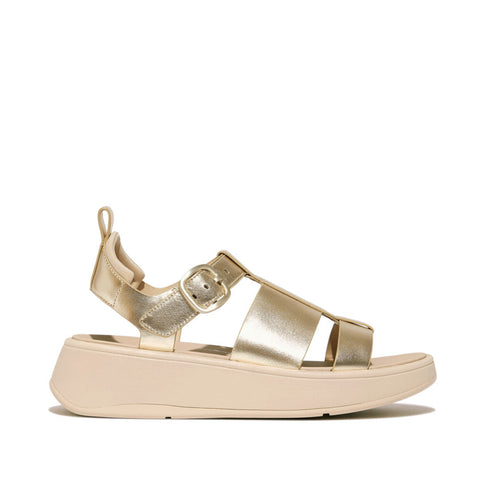 FitFlop - F-MODE Metallic Leather Flatform Fisherman Sandals