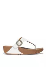 Fitflop- Lulu- Crystal-Buckle Leather Toe-Post Sandals