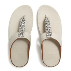 FitFlop - Fino Pearls-And-Crystal Toe-Post Sandals