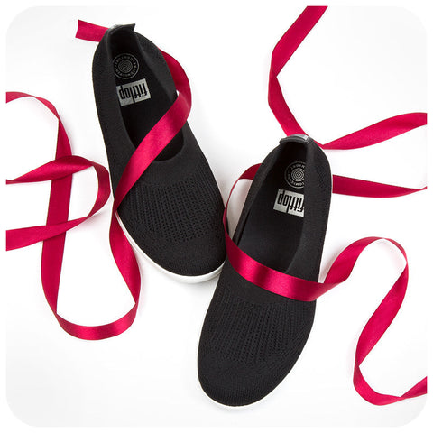 FitFlop Überknit Ballet Pumps With Bow