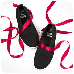 FitFlop - Uberknit Slip-On Bow Ballerina