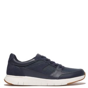 FitFlop Mens Anatomiflex Material-Mix Panel Trainers - Midnight Navy