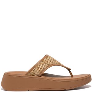 FitFlop F-Mode Woven Latte Tan/Ivory