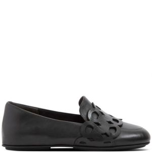 FitFlop Lena Entwined Loops Loafers All Black
