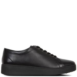 FitFlop Rally Leather Sneaker All Black