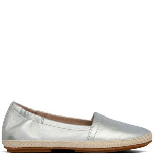 FitFlop Siren Leather Espadrille Silver