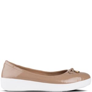 FitFlop Superbendy Ballerinas Patent Taupe