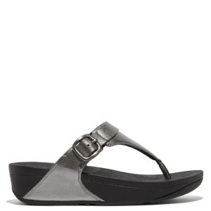 FitFlop Lulu Adj Leather Pewter Mix