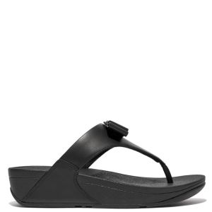 FitFlop Lulu Bow Leather All Black