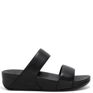 FitFlop Lulu Leather Slides All Black