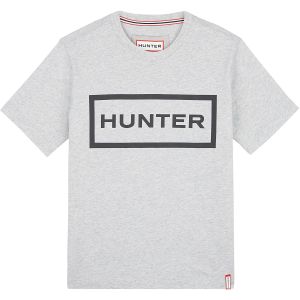Hunter Womens Original T-shirt - Grey Marl/Black
