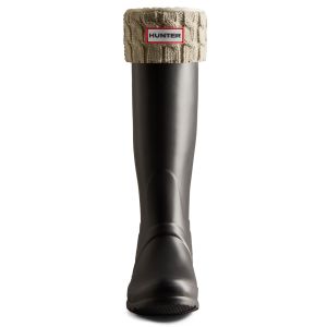 Hunter 6 Stitch Cable Tall Boot Sock Greige