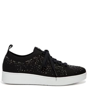 FitFlop - Rally Tennis Trainers Crystal Knit Black
