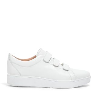 FitFlop - Rally Quick Stick Fastening Leather Sneakers Urban White