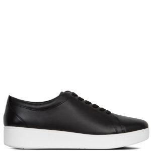 FitFlop Rally Leather Sneaker Black