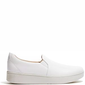 FitFlop Rally Leather Skate Slip-On Urban White