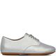 FitFlop Adeola Leather Lace-Up Silver